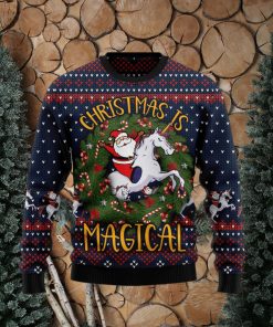 Unicorn Christmas Is Magical Santa And Unicorn Ugly Christmas Sweater