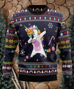 Unicorn Dab Ugly Christmas Sweater Thankgiving Gift Men Women