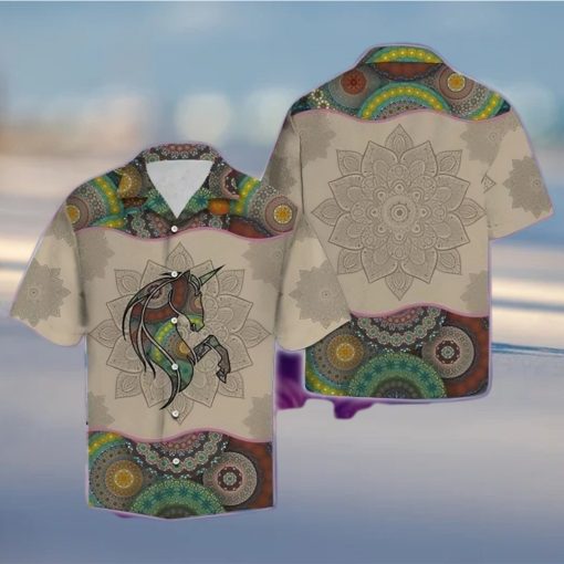 Unicorn Mandala Hawaiian Shirt