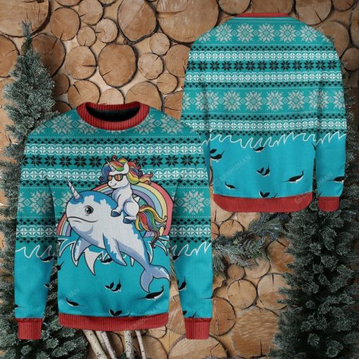 Unicorn Riding Narwhal Ugly 3D Sweater Best Gift Christmas Gift For Men And Women