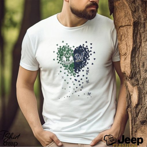 Unique Milwaukee Bucks x Milwaukee Brewers Tiny Heart Shape Shirt