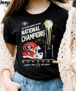 University Of Georgia 2023 Cfp National Champions Cup Helmet Shirt