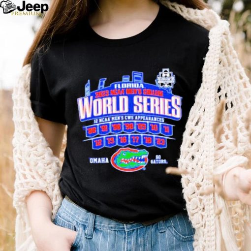 University of Florida 12 Appearances Men’s College World Series Go Gators shirt