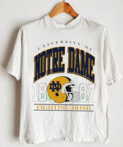 University of Notre Dame Fighting Irish est 1887 helmet retro shirt