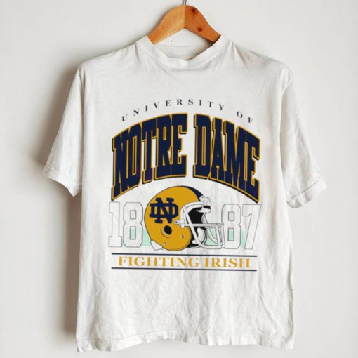 University of Notre Dame Fighting Irish est 1887 helmet retro shirt