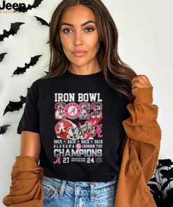 Official iron Bowl 2023 Back To Back To Back To Back Alabama Crimson Tide 27 – 24 Auburn Tigers Nov 25, 2023 Jordan Hare Stadium T Shirt