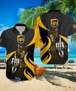 Ups Black Skull Halloween Hawaiian Shirt For Men And Women