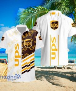 Ups Logo White Hawaiian Shirt For Men And Women