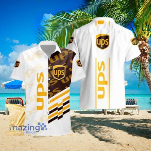 Ups Logo White Hawaiian Shirt For Men And Women