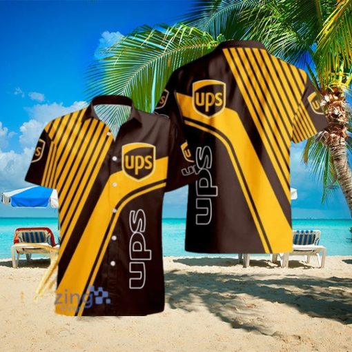 Ups Logo Yellow And Black Hawaiian Shirt For Men And Women