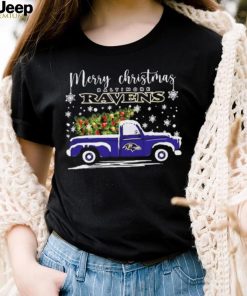 Merry Christmas Truck Baltimore Ravens Shirt