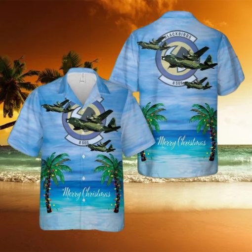 Us Air Force 8th Special Operations Squadron Lockheed Mc 130e Combat Talon Ii Christmas Hawaiian Shirt