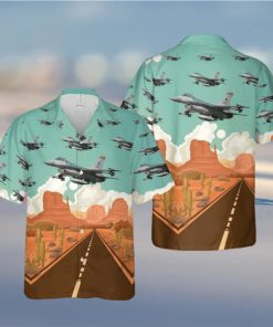 Us Air Force Arizona Air National Guard F 16 Fighting Falcon Trendy Hawaiian Shirt