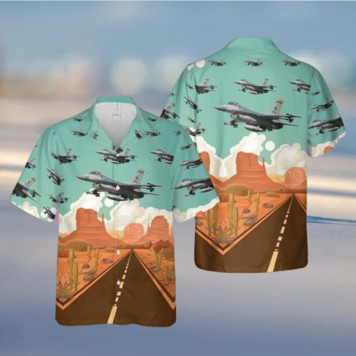 Us Air Force Arizona Air National Guard F 16 Fighting Falcon Trendy Hawaiian Shirt