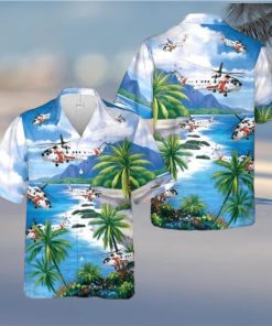 Us Coast Guard Sikorsky S 61R Helicopter Hawaiian Shirts