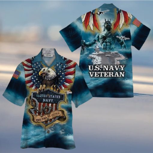 Us Navy Veteran Colorful High Quality Unisex Hawaiian Shirt