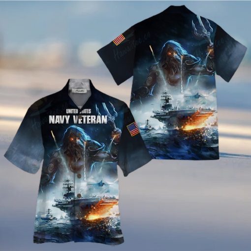 Us Navy Veteran Colorful Unique Design Unisex Hawaiian Shirt