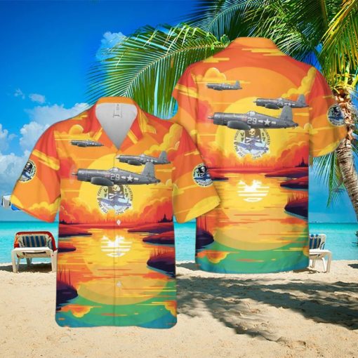 Us Navy Vf 17 Jolly Rogers F4u 1a Corsair Hawaiian Shirt