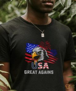 Usa Great Again 4th Of July Bald Eagle American Flag Shirt