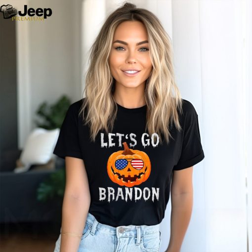 Usa Sunglasses Pumpkin – Let’s Go Brandon Halloween V Neck T Shirt