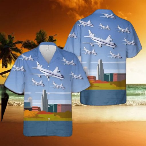 Usaf 1st Airborne Command Control Squadron Boeing E 4 Hawaiian Shirt