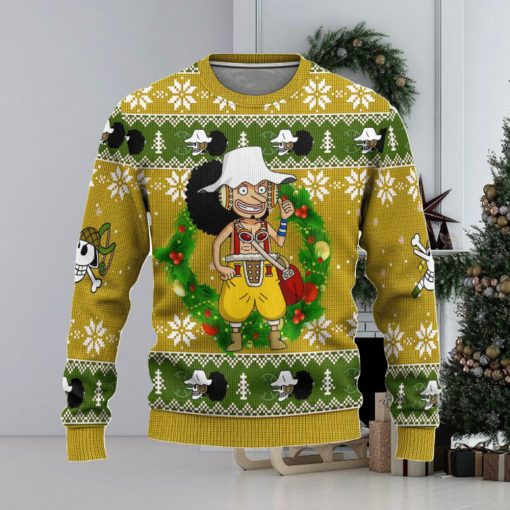 Usopp One Piece Anime Ugly Christmas Sweater, Custom Sweatshirt Apparel