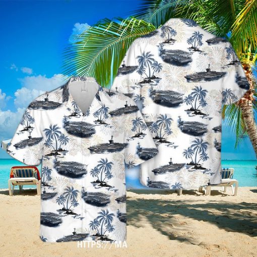 Uss Theodore Roosevelt (cvn 71) 4th Of July Hawaiian Shirt