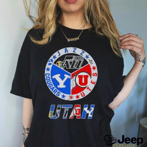 Utah Sports Teams Jazz Utes And Cougars Shirt