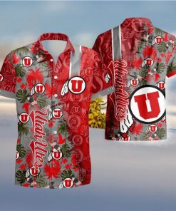 Utah Utes Ncaa Summer Design 2 Set 3D Hawaiian Shirt And Short Gift For Men And Women