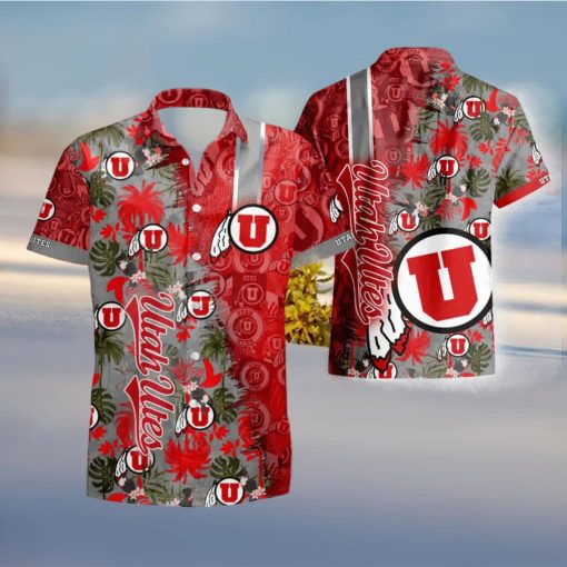 Utah Utes Ncaa Summer Design 2 Set 3D Hawaiian Shirt And Short Gift For Men And Women