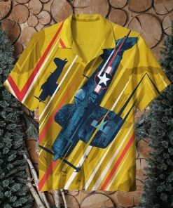 Corsair Airplane America Unisex Hawaiian Shirt