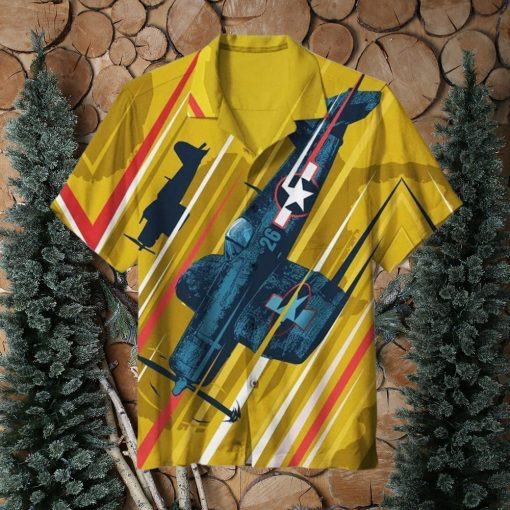Corsair Airplane America Unisex Hawaiian Shirt