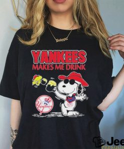 Snoopy And Woodstock New York Yankees Makes Me Drinks Shirt