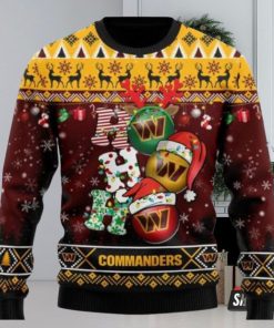 Washington Commanders NFL Ho Ho Ho Ugly Christmas Sweaters