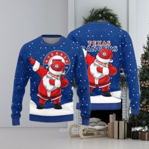 Texas Rangers Dab Santa Ugly Christmas Sweater