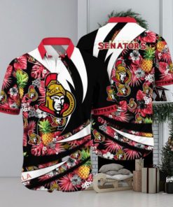 Vacation Essentials Ottawa Senators NHL Hawaiian Aloha Shirt