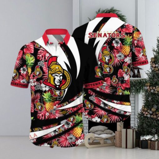 Vacation Essentials Ottawa Senators NHL Hawaiian Aloha Shirt