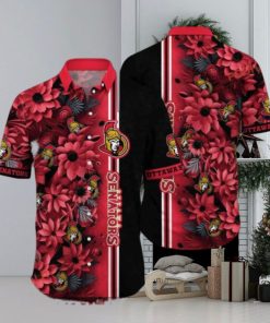 Vacation Spots Aloha Shirt Custom NHL Ottawa Senators Hawaiian Design