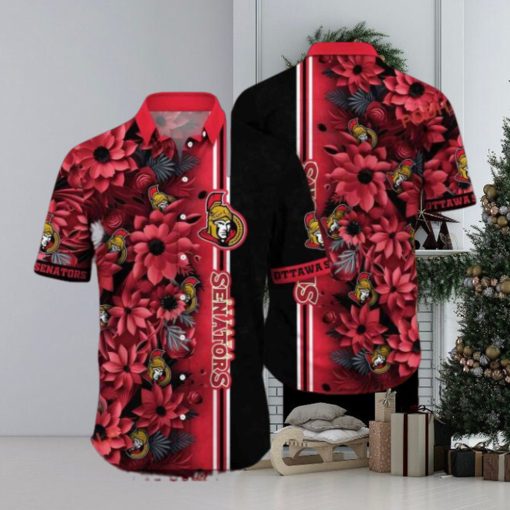 Vacation Spots Aloha Shirt Custom NHL Ottawa Senators Hawaiian Design