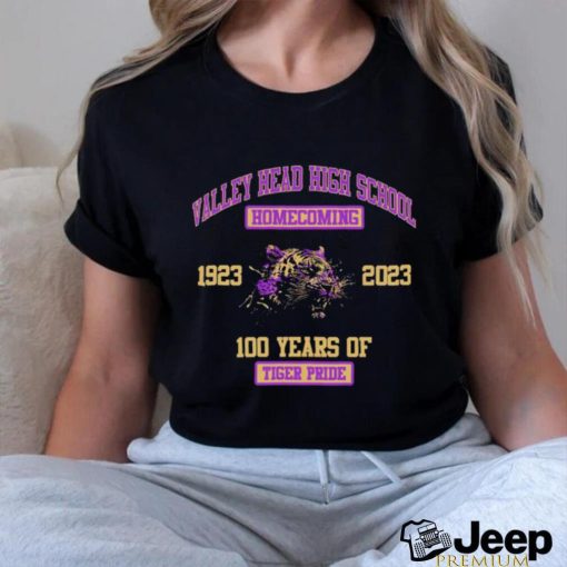 Valley Head Tiger High School Homecoming 1923 2023 100 years of Tiger Pride shirt