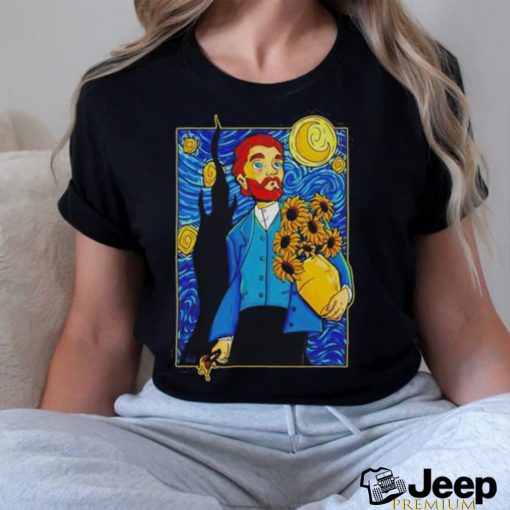 Van gogh in Starry Night shirt