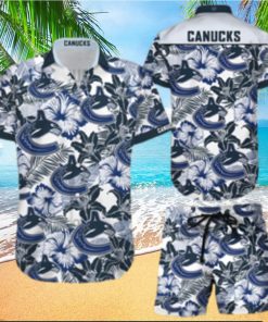 Vancouver Canucks Hawaiian Shorts and Shirt Summer Beach Shirt Full Over Print