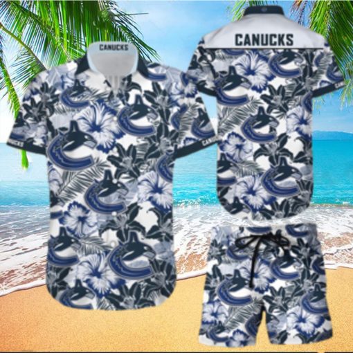 Vancouver Canucks Hawaiian Shorts and Shirt Summer Beach Shirt Full Over Print