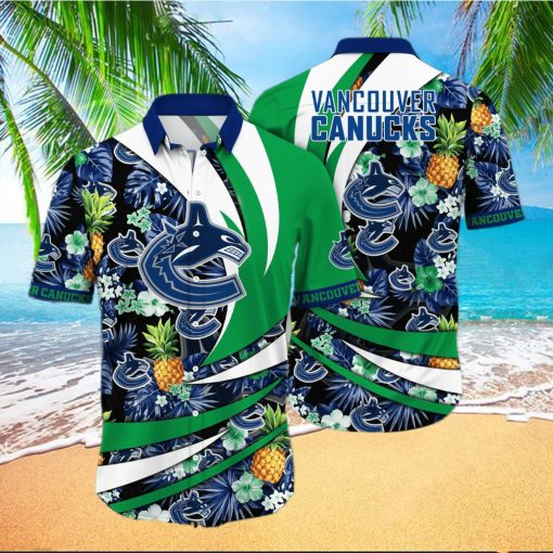 Vancouver Canucks NHL For Sports Fan Tropical 3D Printed Hawaiian Style Shirt