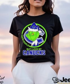 Vancouver Canucks NHL The Grinch I Hate People But I Love My Boston Bruins Shirt