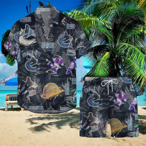 Vancouver Canucks Retro NHL 3D Hawaiian Shirt And Shorts For Men And Women Gift Fan