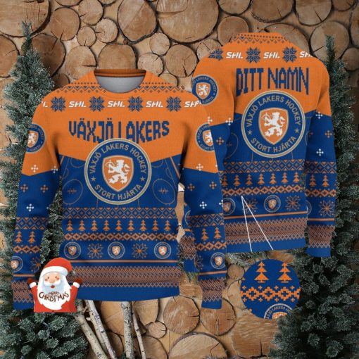 Vaxjo Lakers 3D Ugly Christmas Sweater Christmas Holiday Gift Custom Name For Men And Women