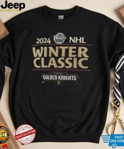 Vegas Golden Knights Fanatics Branded Black 2024 NHL Winter Classic Text Driven T Shirt