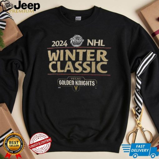 Vegas Golden Knights Fanatics Branded Black 2024 NHL Winter Classic Text Driven T Shirt