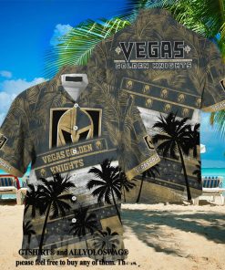 Vegas Golden Knights NHL Palm Tree Pattern Classic Full Printed Hawaiian Shirt